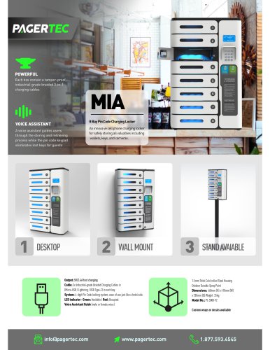 MIA 8 BAY CHARGING LOCKER BROCHURE