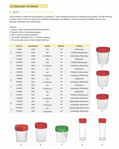 Huida specimen container