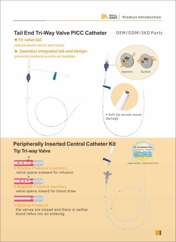 DIALl peripherally Inserted Central Catheter 4Fr-55cm,5Fr-55cm,4Fr-60cm