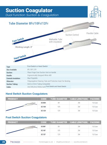 Promed Disposable Suction Coagulator 