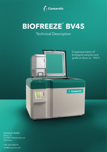 BIOFREEZE BV45 controlled rate freezer