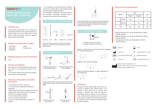 Rapid giardiasis test Sabervet C.GIA Ag