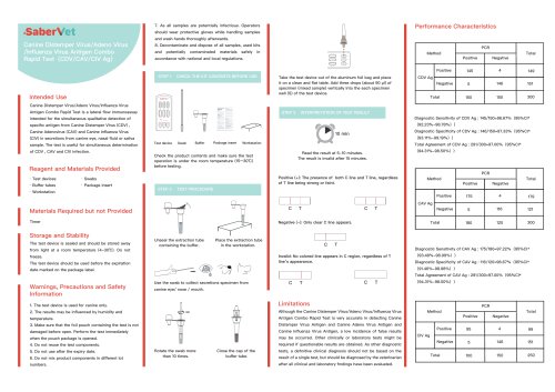 Rapid infectious disease test Sabervet CDV/CAV/CIV Ag