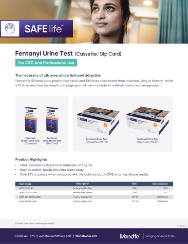 Fentanyl Urine Test (Cassette/Dip Card)