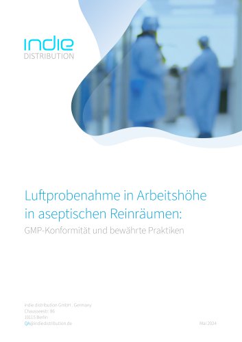 Luftprobenahme in Arbeitsh&ouml;he in aseptischen Reinr&auml;umen