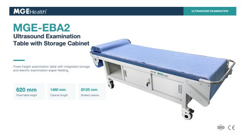 MGE-EBA2 Ultrasound Examination Table with Storage Cabinet