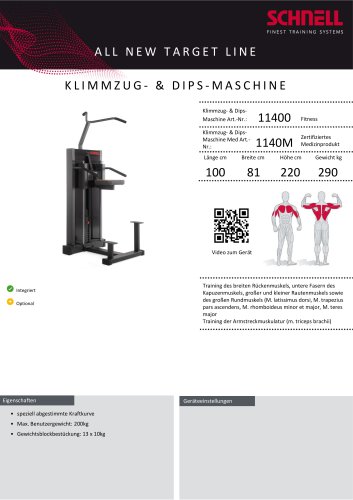 KLIMMZUG- & DIPS-MASCHINE