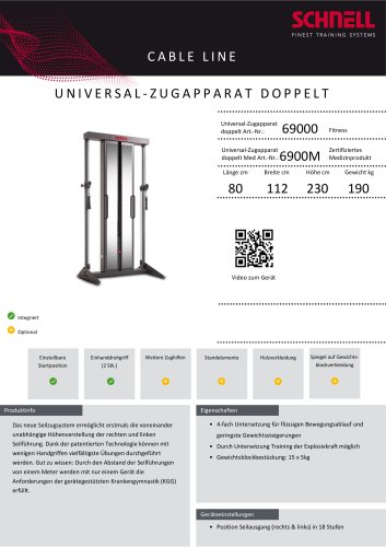 UNIVERSAL-ZUGAPPARAT DOPPELT