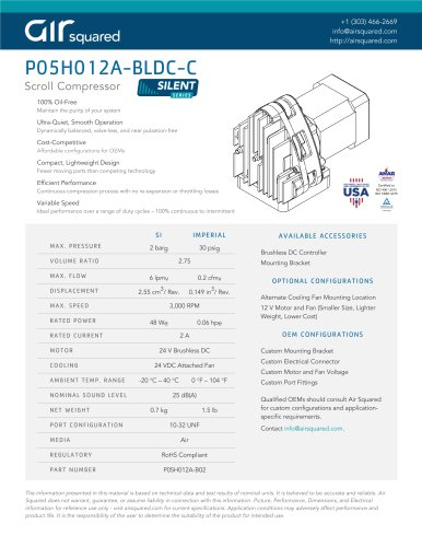 P05H012A-BLDC-C Scroll Compressor