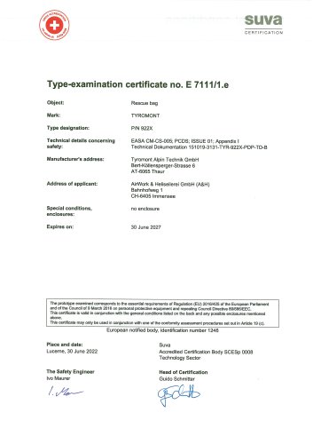 EASA Type Certificate E 7111-1.e