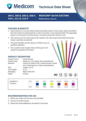 MEDICOM® SALIVA EJECTORS