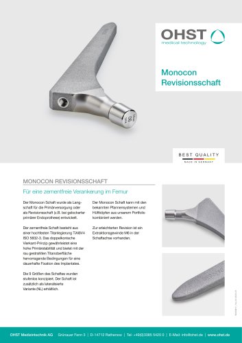 Monocon Revisionsschaft