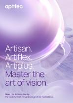 Artisan. Artiflex. Artiplus. Master the art of vision.