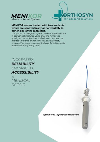 GRANDUS MENISCAL REPAIR SYSTEM CATALOG