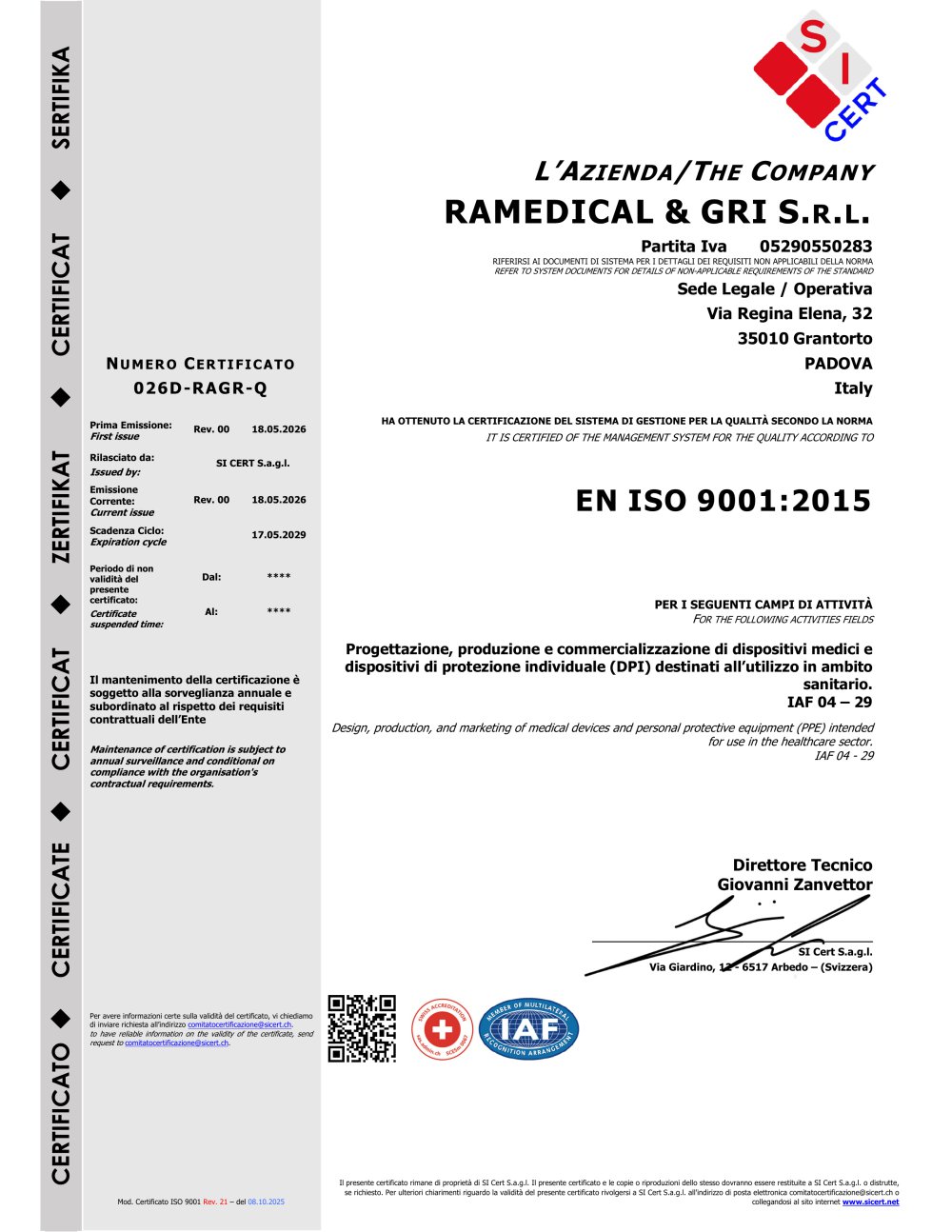 EN ISO 9001:2015 - Ramedical