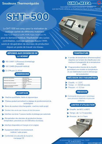 MECA SHT 500 TECHNICAL DATA SHEET