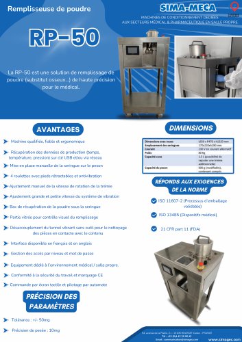 RP 50 TECHNICAL DATA SHEET