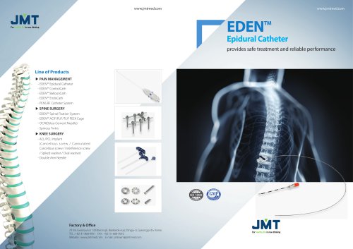 EDEN&trade;  Epidural Catheter