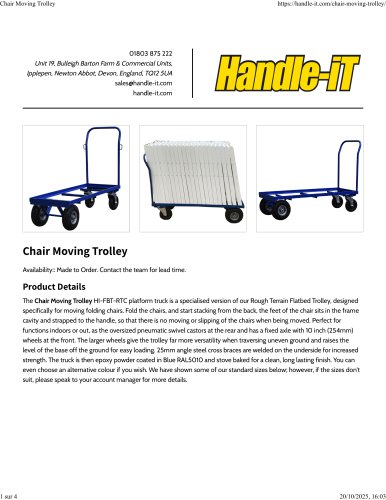 Chair Moving Trolley