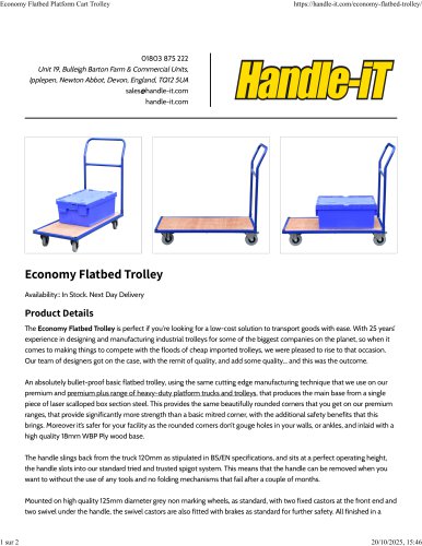 Economy Flatbed Trolley