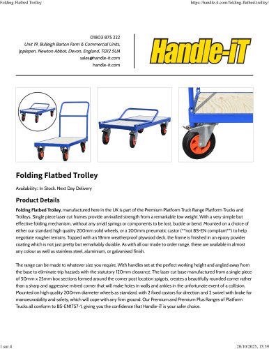 Folding Flatbed Trolley