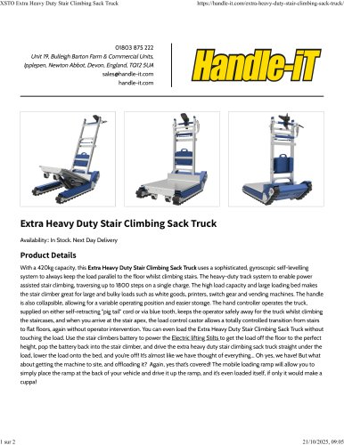 XSTO Extra Heavy Duty Stair Climbing Sack Truck