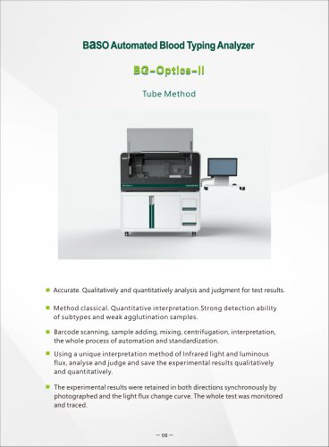 Automatic Blood Typing Analyzer(Tube Method)