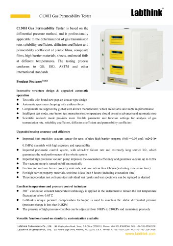 C130H Gas Permeability Tester