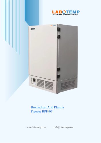 Biomedical And Plasma Freezer BPF-07