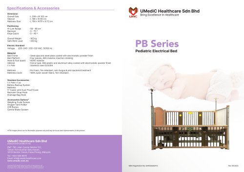 PB Series Electrical Electrical Bed