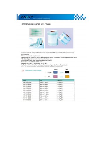 HEAT-SEALING GUSSETED REEL POUCH