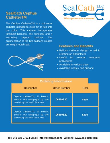 SealCath Cephus Catheter&trade;