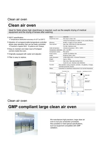 Clean air oven