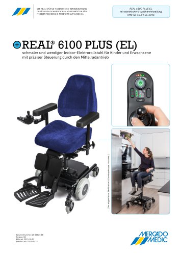 REAL&reg; REAL 6100 PLUS EL  mit elektrischer Sitzh&ouml;henverstellung  HMV-Nr. 18.99.06.1091 6100 PLUS (EL)