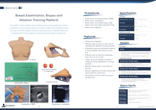 Breast Examination, Biopsy and Ablation Training Platform