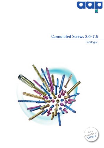 Cannulated Screws 2.0-7.5 Catalogue