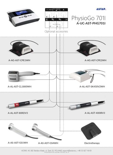 PhysioGo 701I with compatible accessories