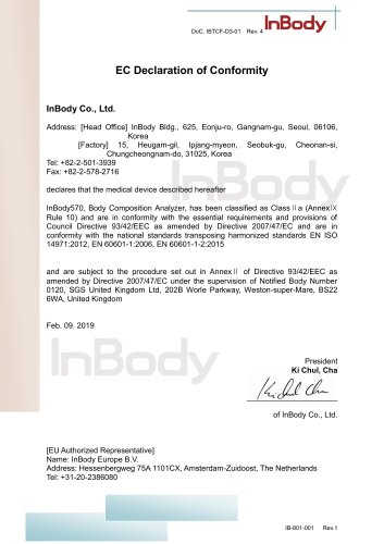 InBody 570 EC Declaration of Conformity