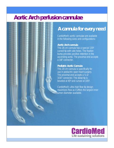 Aortic Arch Perfusion Cannulae Brochure