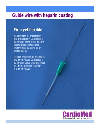 Guide wire with heparin coating