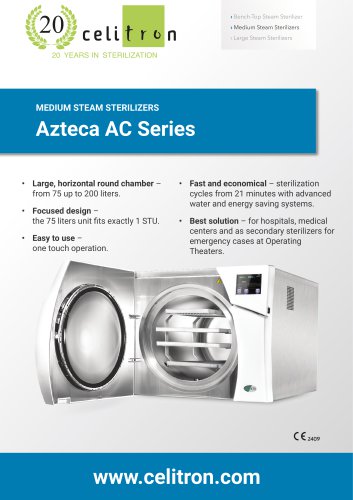 Azteca AC Series Medium Steam Sterilizers