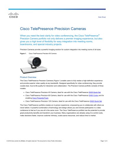 Cisco TelePresence Precision Cameras