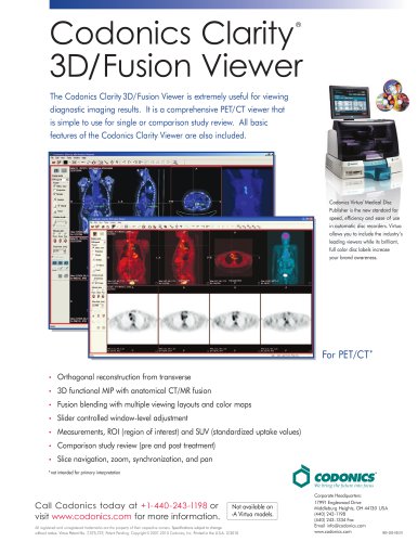 Codonics Clarity 3D/Fusion Viewer