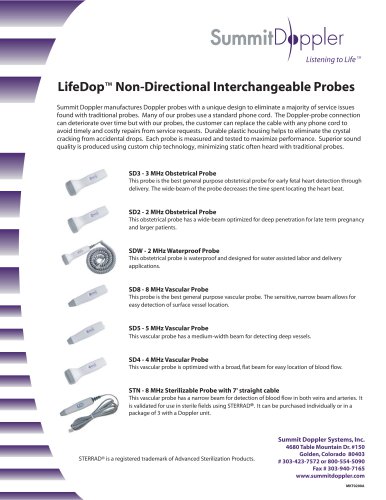 LifeDop Non-Directional Interchangeable Probes TM