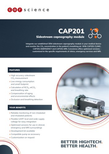 CAP201 (Sidestream capnography module)