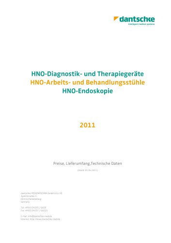 HNO-Diagnostik- und Therapiegeräte, HNO-Arbeits- und Behandlungsstu?hle, HNO-Endoskopie