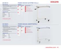 90106101, 90106201 OVER BED TABLE WITH GAS SPRING