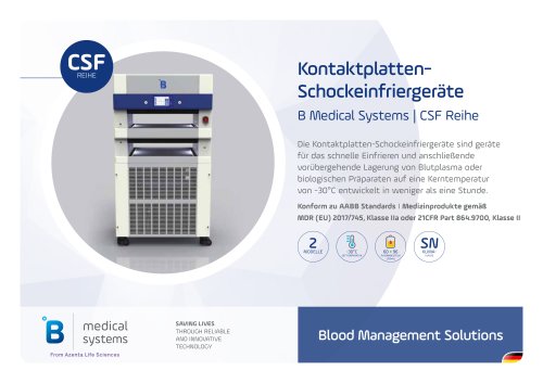 Kontaktplatten Schockeinfriergeräte