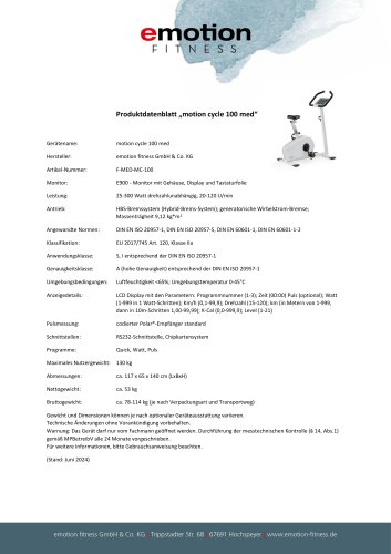 motion cycle 100 med