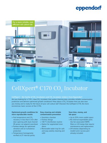 CellXpert &reg;   C170 CO 2   Incubator